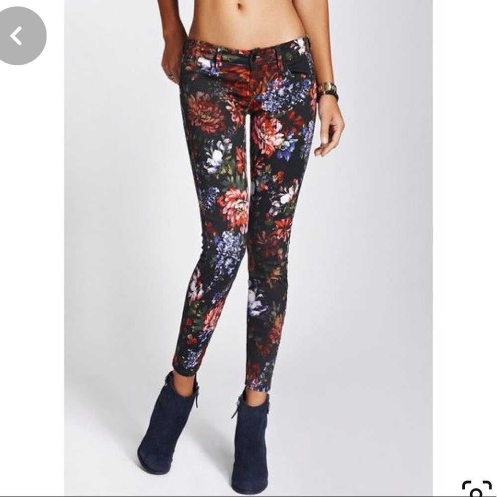 New Guess Kate Legging floral skinny pants thin 31
